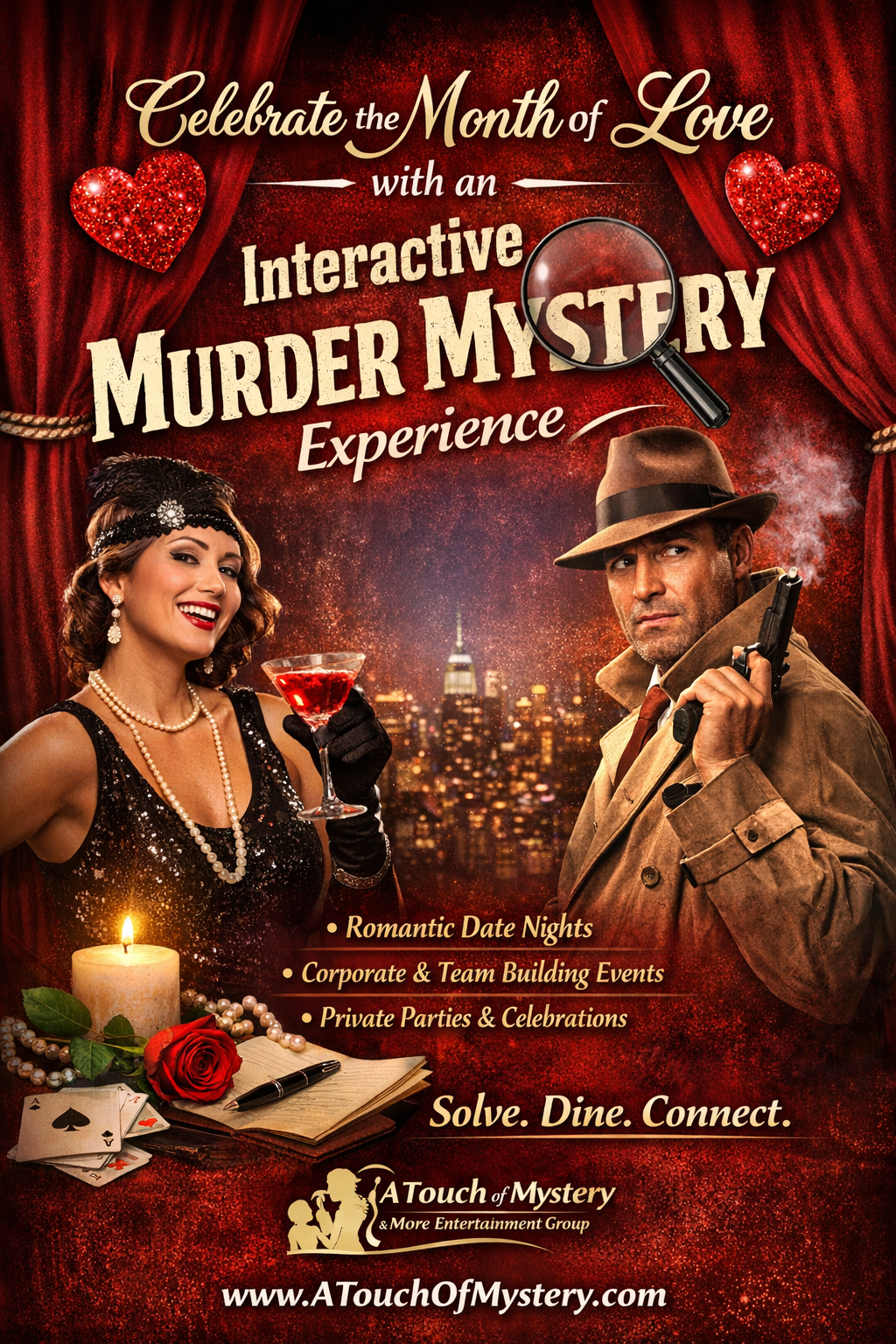 Celebrate the Month of Love with an Interactive Murder Mystery Experience