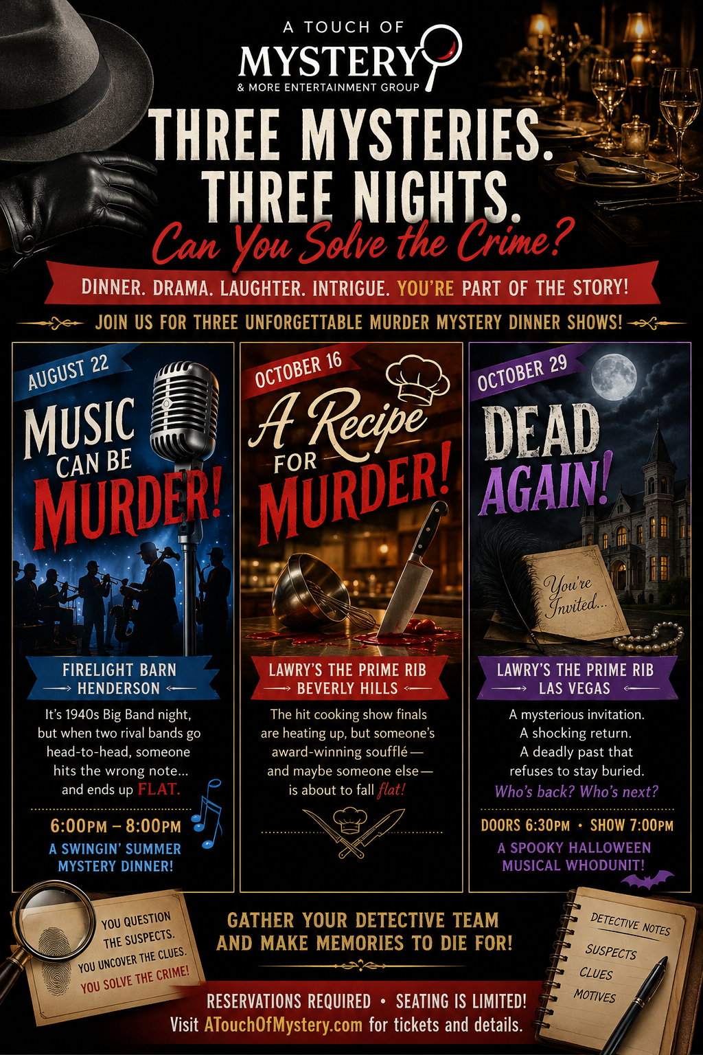 Three Mysteries. Three Nights. One Question: Can You Solve the Crime?