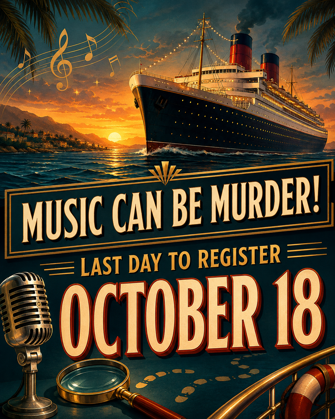 Music, Mystery and Murder on the Mexican Riviera! with A Touch of Mystery & More Entertainment Group 
